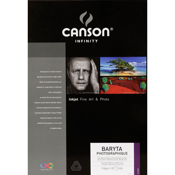 Canson BARYTA PHOTOGRAPHIQUE II 310g A3+ 25 vel