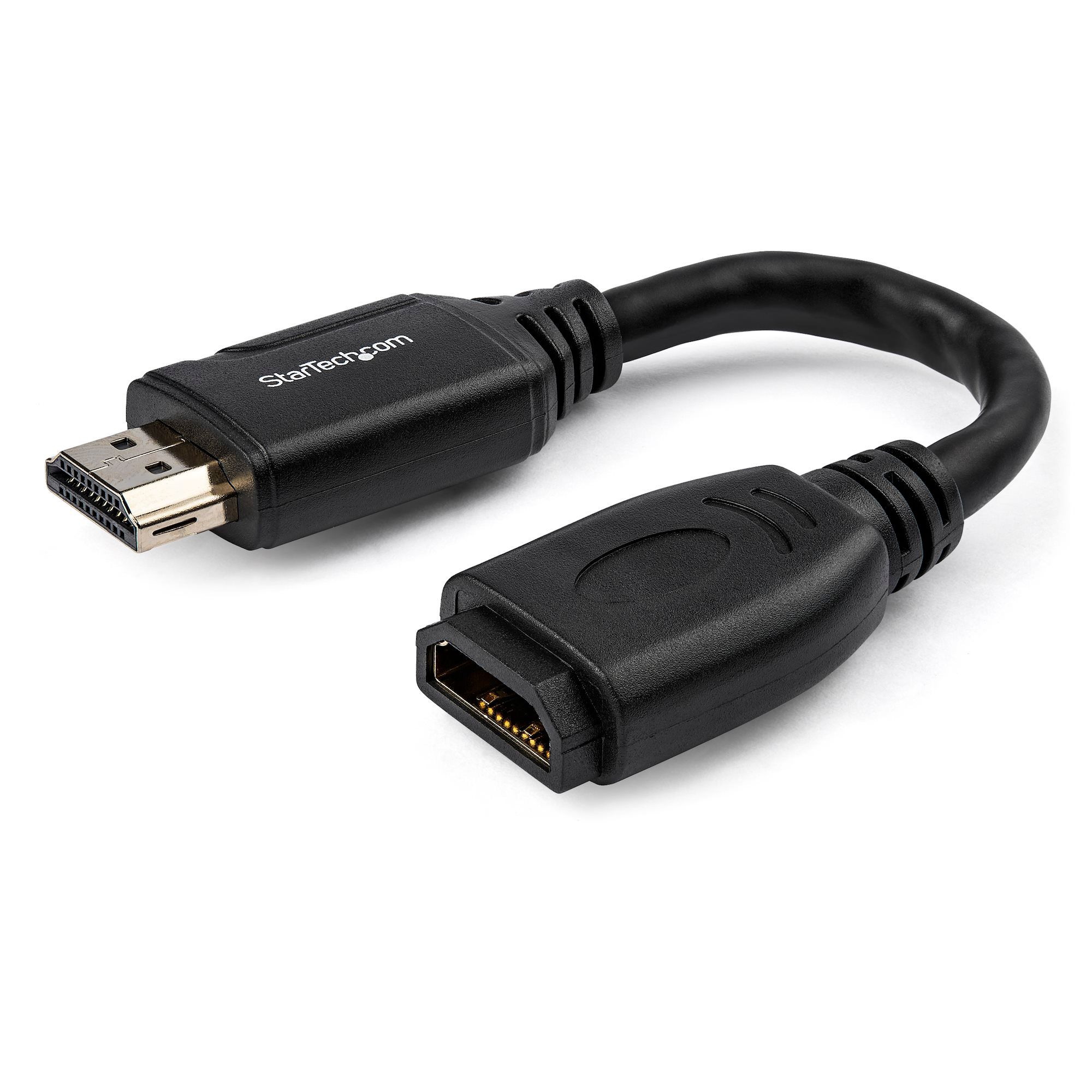 StarTech.com 15 cm HDMI Port Saver Cable - 4K 60Hz - Black