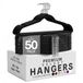 Utopia Fluwelen kleerhangers voor thuis, volwassenen, stevige fluwelen kleerhangers, antislip kleerhangers (Zwart, 50er-Pack)