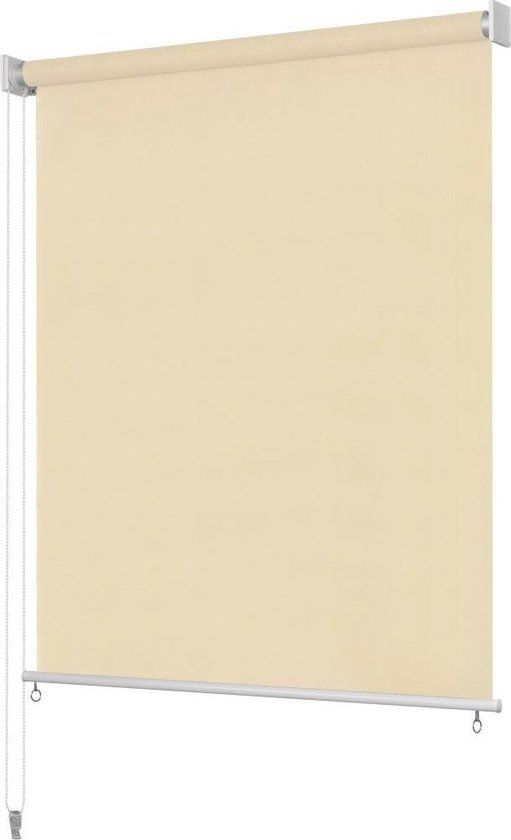 vidaXL Rolgordijn voor buiten 140x230 cm crème