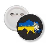 MC Living Pray For Ukraine Button Met Speld