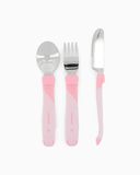 Twistshake Learn Cutlery Stainless Roze
