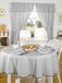 Molly - Gingham tafelkleed in houtskool - 63" (160cm) Rond
