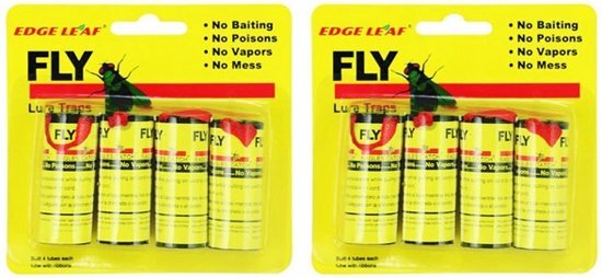 Barkleydeal Edge Leaf Fly Vliegpapierset - 8 Stuks Plakstroken Tegen Vliegen Vliegstrook Vliegvanger Vliegenvanger Vliegpapier Plakstrook