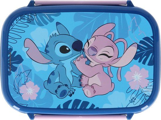 Lilo & Stitch Lunchbox - Blue - with Clip Lid