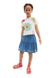 Desigual Jupe Tila pour filles, bleu, 8 ans, Bleu