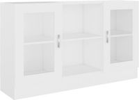 vidaXL Vitrinekast 120x30,5x70 cm bewerkt hout wit