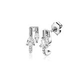 ZINZI 12mm zilveren multi-look oorstekers met peervormige en ovale witte zirkonia's ZIO2689