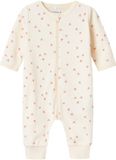 NAME IT NBFNIGHTSUIT ZIP BUTTERCREAM HEARTS NOOS Meisjes Pyjamaset - Buttercream - Maat 56