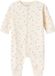 NAME IT NBFNIGHTSUIT ZIP BUTTERCREAM HEARTS NOOS Meisjes Pyjamaset - Buttercream - Maat 56