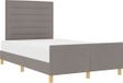 vidaXL Bedframe met hoofdeinde Taupe 140 x 190 cm Stof