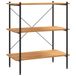 VidaXL 3-laags stellingkast zwart en eiken 80x40x92 cm
