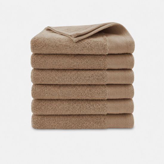 Walra handdoeken 50x100 Soft Cotton - 6-delig - Bruin