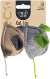Minus One Felt Cat Toys - Stevig Kattenspeelgoed - Kattenspeeltje met Kattenkruid - Interactief Speelgoed voor Katten - 2 muizen