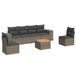 vidaXL 7-delige Loungeset met kussens, polyrattan, grijs