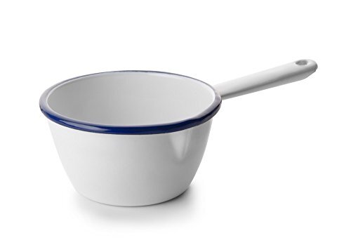 Ibili Steelpan Blanca conisch 12 cm in wit/blauw, staal