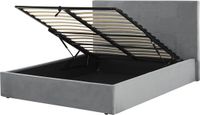 Beliani LORIENT - Tweepersoons Bed 140x200 cm - Grijs - Fluweel - Beliani