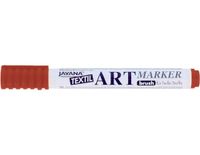Kreul 90608 – Javana artmarker, briljante stofverfstift voor lichte stoffen met universeel inzetbare penseelpunt, circa 1-3 mm, bruin