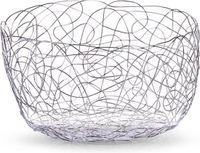 Zeller Fruitschaal - zilver - metaal - 22 cm - rond