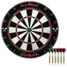 Merkloos Dartbord set - Sisal dartbord - Nietvrije bullseye - 6 dartpijlen 18 gram - Voor binnen en buiten