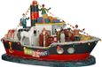 LuVille Sinterklaas Miniatuur Pakjesboot met LED Verlichting - L33 x B18 x H19 cm - Multicolore