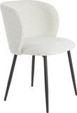 Light & Living Eetkamerstoel 'Elyna' Bouclé, Lichtbeige