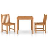 VidaXL Ensemble de jardin 3 pièces teck massif 80x80 cm