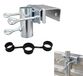 Pince de fixation pour parasols de jardin, support de parasol, adapté aux balcons, support de parasol pour balcon, compatible avec les balustrades, également utilisable pour les chaises de plage (argenté)