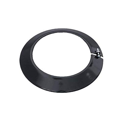 m&s Afdekking in zwart glas 900 °C-Ø120 mm, rozet voor haarden en kachelpijp