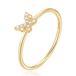 Elenza AMS Elenza Thin .925 Zilveren Ring met Vlindermotief en Gouden Plating – 1mm-16mm