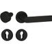 Hermat Poignée de porte BASIC 13 en acier inoxydable, PZ - Cylindre profilé W Noir mat