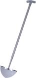 Relaxdays graskantensnijder, HxB: 99,5 x 22 cm, staal, kunststof, met steel, zilver