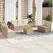 Prolenta Maison Exclusive - 8-delige tuinmeubelset met sofa en kussens, beige, van polyrotan