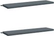 vidaXL Coussins de banc SOEST 2 pièces 100% Polyester Bleu 140 x 40 x 5 cm