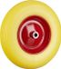 Relaxdays 1x kruiwagenwiel 4.80 4.00-8 - reservewiel - rubber - steekwagenwiel - geel/rood