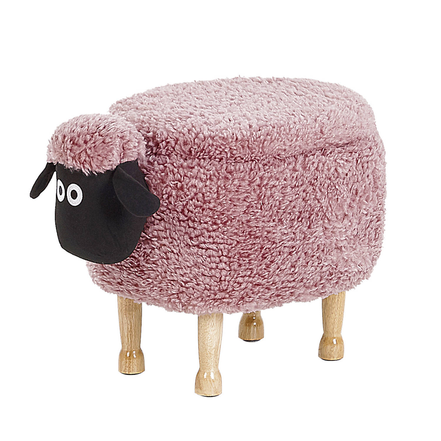 Beliani sheep - hocker-roze-polyester