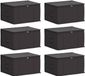 vidaXL Opbergdoos met transparant bovenraam, 6 stuks, 33,6 liter