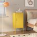 Table de chevet avec armoire verrouillable jaune 82 x 35 x 35 cm