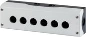 Eaton M22-I6 Opbouwbehuizing 6 inbouwplaatsen, Voor bodembevestiging (Ø x h) 22 mm x 80 mm Antraciet 1 stuk(s)