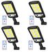 Lampes solaires LED, set de 4, 6500 K, IP65, avec détecteur de mouvement