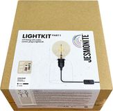 Jesmonite lamp Light Kit E27 kabel schakelaar zwart 1,8m DIY set.