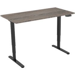 Euroseats Zit- sta bureau 2-motor Zwart, eiken 180 x 80 x 127,05 cm