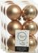 Decoris Kerstballen - 36 stuks - Toffee Bruin - 6 cm - Kunststof - Mat/Glans