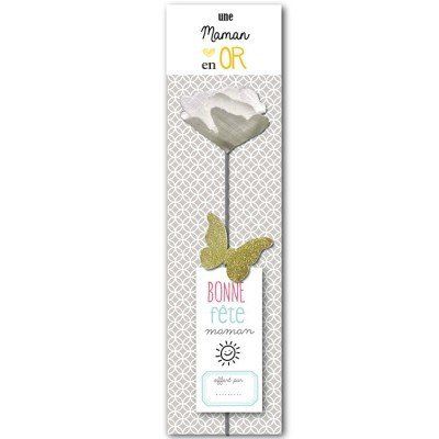 Titoutam B2821 Frame Solifleur with A. tang butterfly glitter/message to customize white 10 x 2 x 40 cm