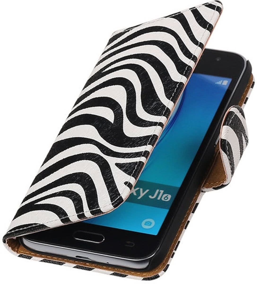 Best Cases Zebra booktype cover hoesje voor Samsung Galaxy J1 Nxt
