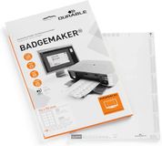 Durable 145502 Badgemaker inserts voor congresspelden, 54 x 90 mm, 200 inserts, wit