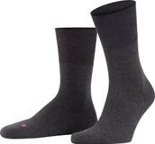 FALKE Run eenkleurig katoen functioneel materiaal sokken unisex grijs - maat 51-52