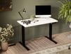 Bureau à hauteur réglable électrique NOMALAND 120 cm blanc/noir
