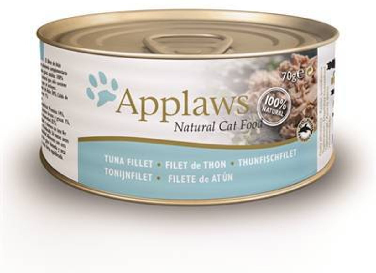 Applaws cat blik adult tuna fillet kattenvoer 70 gr