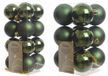 Kaemingk B.V. Kerstversiering boules de Noël en plastique vert foncé paquet de 40 pièces